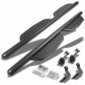(Straight Sidestep Black) Running Board Nerf Bar For 99-16 Ford F-250/350/450/550 Super Duty (PHN131) [Extended Cab]
