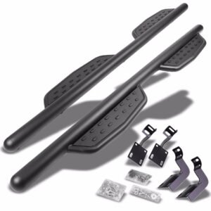 (Straight Sidestep Black) Running Board Nerf Bar For 99-16 Ford F-250/350/450/550 Super Duty (PHN131) [Crew Cab]