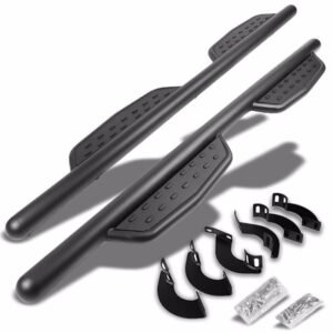 (Straight Sidestep Black) Running Board Nerf Bar For 07-21 Toyota Tundra (XK50 2nd Gen) [Extended Cab]
