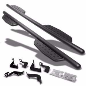 (Straight Sidestep Black) Running Board Nerf Bar For 07-21 Toyota Tundra (XK50 2nd Gen) [Crew Cab]