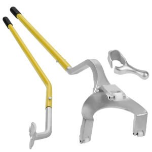 Yellow Heavy Duty 17.5″, 24.5″ Tire Mount Demount Tool with Bead Keeper Tubless