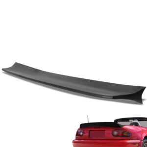 Black Unpainted Duckbill Style Trunk Lip Spoiler Wing For 90-97 Mazda MX-5 Miata