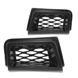 Left & Right Black Bare Front Bumper Brake Air Ducts For 03-07 Silverado 1500 SS