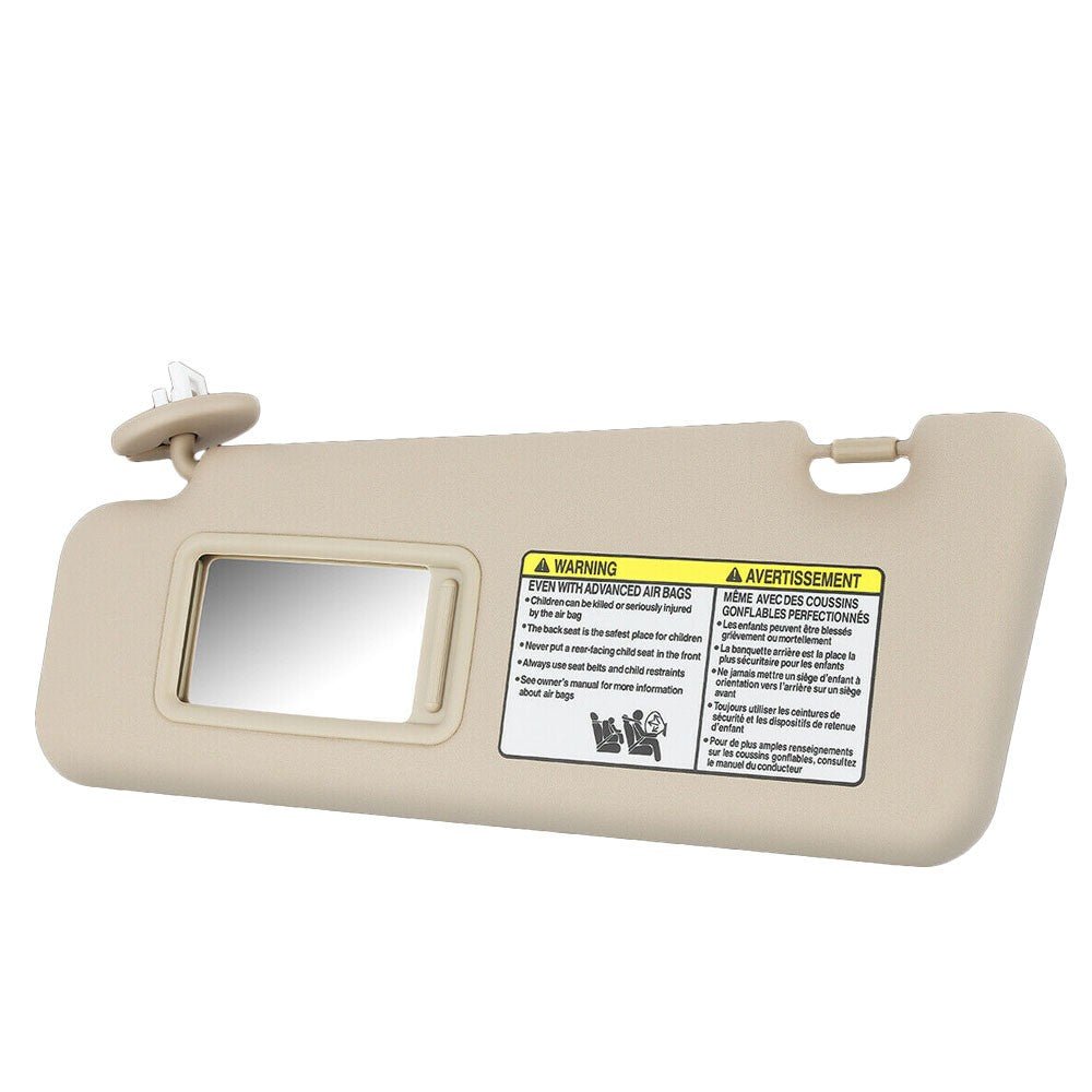 Beige Drive Side (Left) OE Sun Visor Sunshade For 08-13 Highlander (w/Sun Roof)