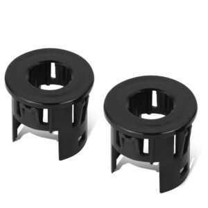 2PCs Factory Style (Outer) Black Parking Assist Sensor Bezels For 14-18 Ram 1500/19-21 Ram 1500 Classic (4th Gen)