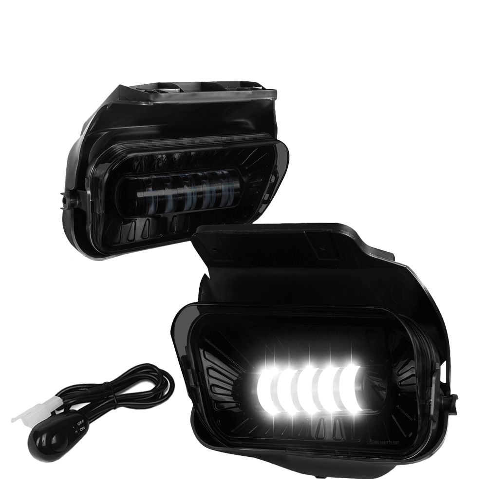 Smoked Lens LED Front Bumper Fog Light Lamps w/Switch For 03-07 Chevrolet Silverado Avalanche
