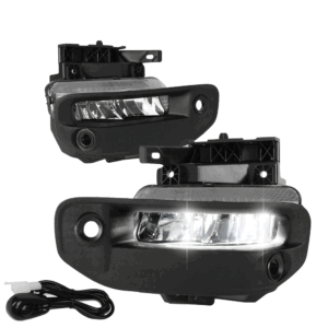 Clear Lens LED Front Bumper Fog Light Lamps w/Switch For 19-22 Ram 1500 (DT 5th)