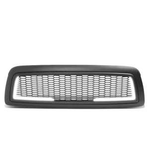 Black Matte Honeycomb Mesh Style Front Grille w/L-Shape LED Bar For 09-12 Dodge Ram 1500