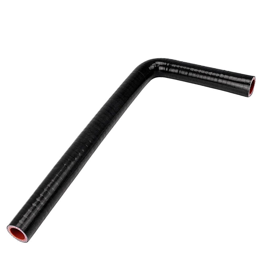 HPS 5/16″ (8mm) ID, with 5″ and 36″ Leg Long Black 4-Ply Reinforced Silicone 90 Degree Elbow Coupler Hose