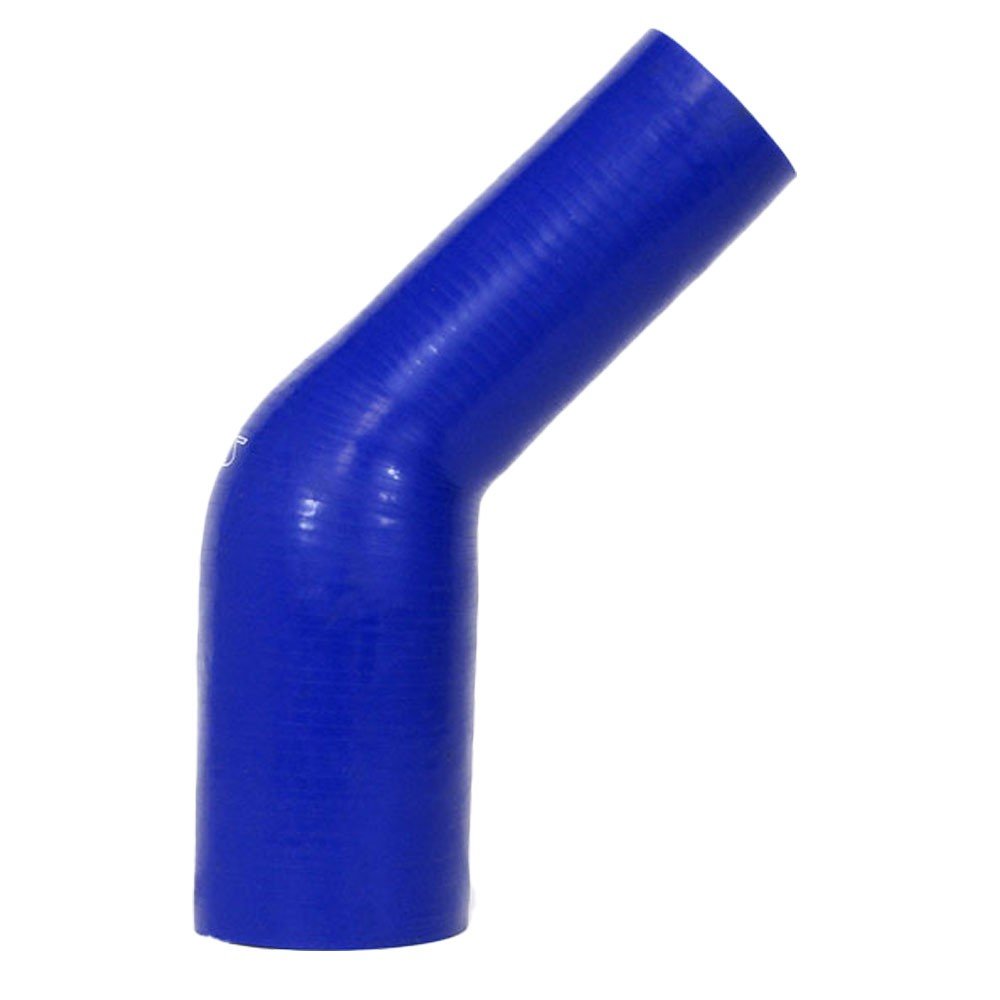 HPS 4″, 4.5″ (102mm, 114mm) ID, 6″ L 4Ply Silicone 45 Degree Elbow Hose Blue, 6 l 4ply silicone 45 degree