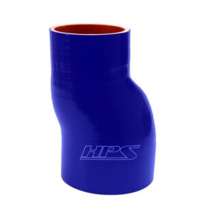 HPS 2″, 2.5″ (51mm, 63mm) ID, 6″ L 4Ply Silicone 1/2″ Offset Hose Reducer Blue