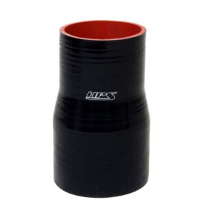 HPS 4″, 5.5″ (102mm, 140mm) ID, 6″ L Silicone Straight Reducer Hose Black