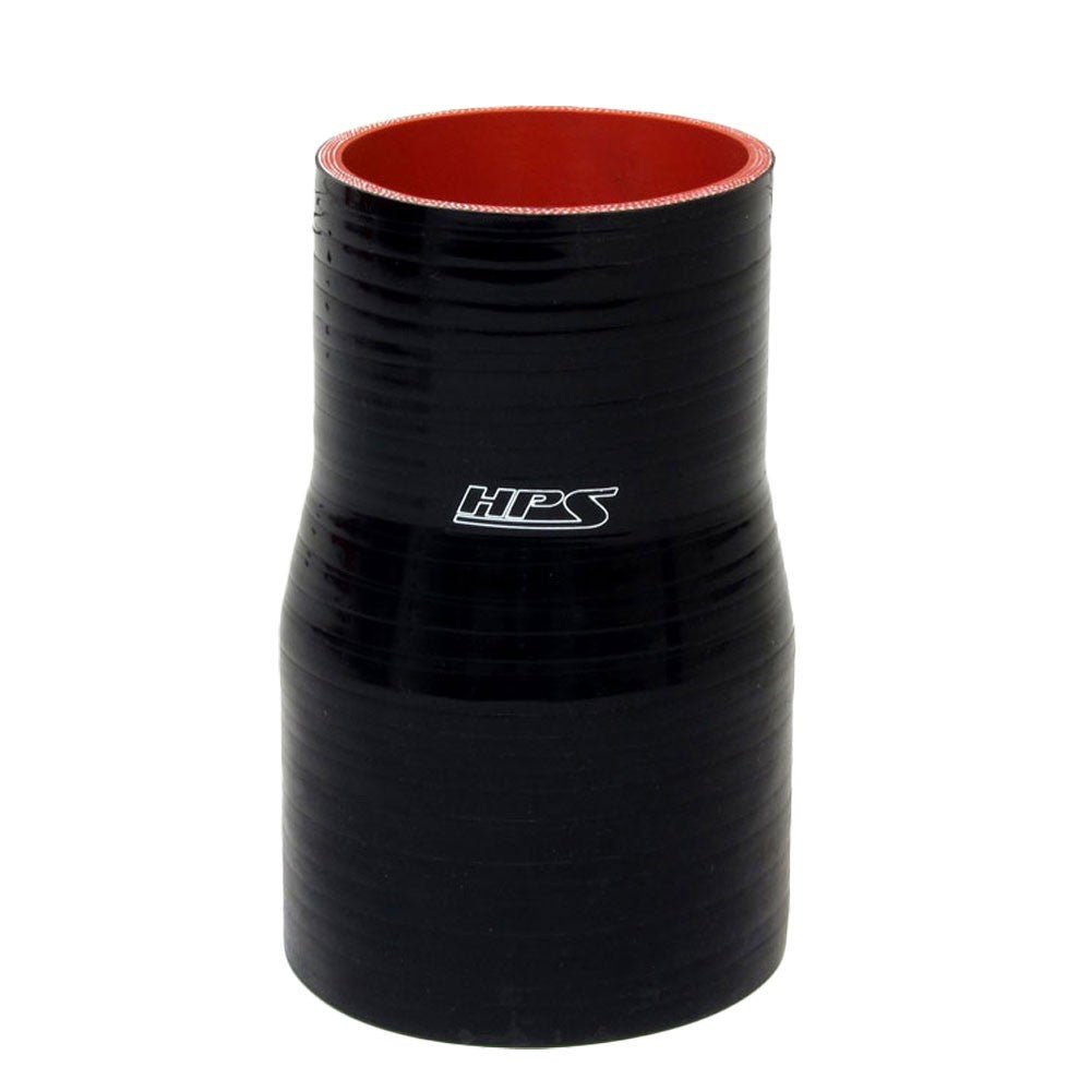 HPS 4″, 5.5″ (102mm, 140mm) ID, 6″ L Silicone Straight Reducer Hose Black, 6 l silicone straight reducer
