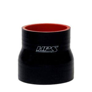 HPS 0.75″, 1.38″ (19mm, 35mm) ID, 3″ Long Black 4-Ply Reinforced Silicone Straight Reducer Coupler Hose