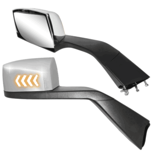Chrome [12V Sequential Chasing 4-Arrow LED Turn Signals] Side View Mirror For 18-21 Volvo VNL 300 400 740 760 860