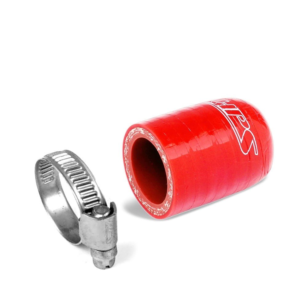 HPS 9/16″ (14mm) ID, 1-5/8″ Long Red Silicone Reinforced Coolant Cap w/Clamp For Bypass Heater Vacuum Valve Water Port