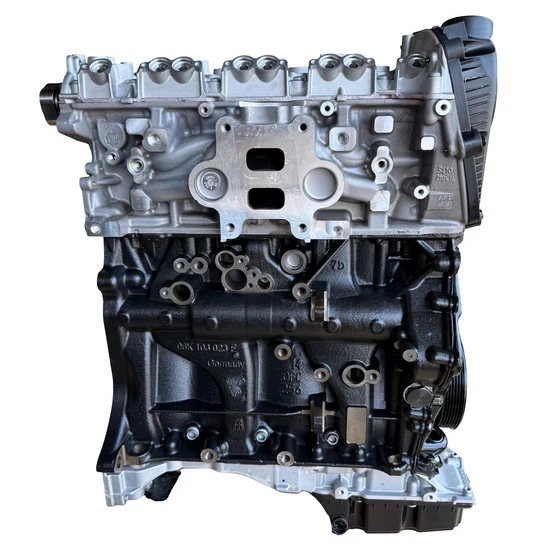 2018-2020 Audi A5 2.0L CYM 4-Cylinder Turbo Engine Motor, close up of the block